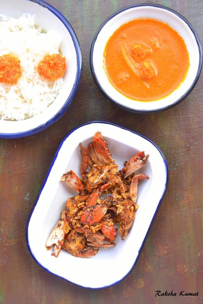 Butter garlic crab recipe, crab pieces tossed in garlic butter sauce