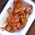 Easy butter garlic crab served hot, Goan style seafood recipe