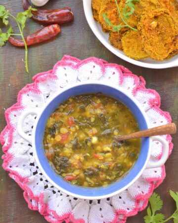 moringa dal, drumstick leaves dal, lentils and moringa curry, lentils and moringa, moringa and lentil soup, moringa curry, moringa recipe