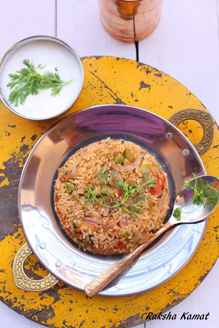 Tava pulao recipe, tava pulao, pav bhaji pulao, pulao on tava