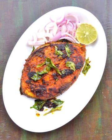 Masala fried fish, fish masala fry, tava fish fry, one pan fish