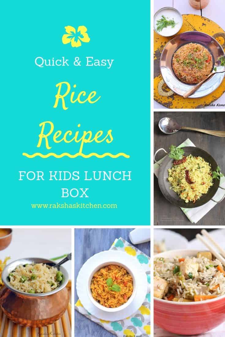 Quick And Easy Rice Recipes For Kids lunch box Raksha's Kitchen