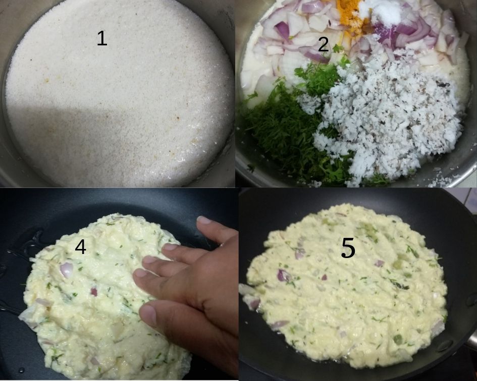 Rava Onion Bhakri step by step