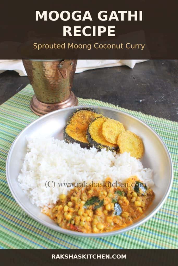Mooga Gathi Recipe | Sprouted Moong Coconut Curry