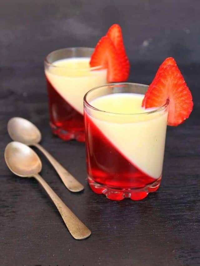 Jelly Custard Layered Dessert (Story) Raksha's Kitchen