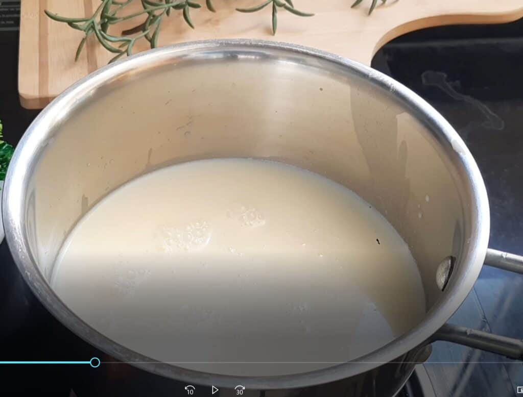 Boil milk