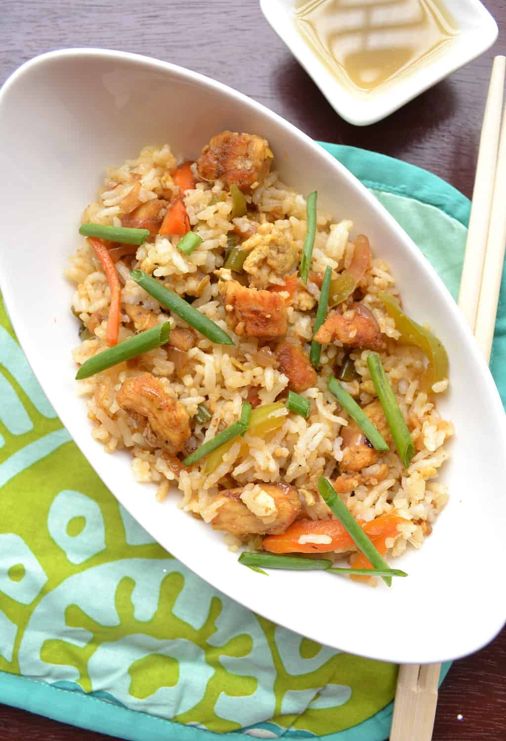 Chicken Fried Rice - Restaurant Style - Raksha's Kitchen