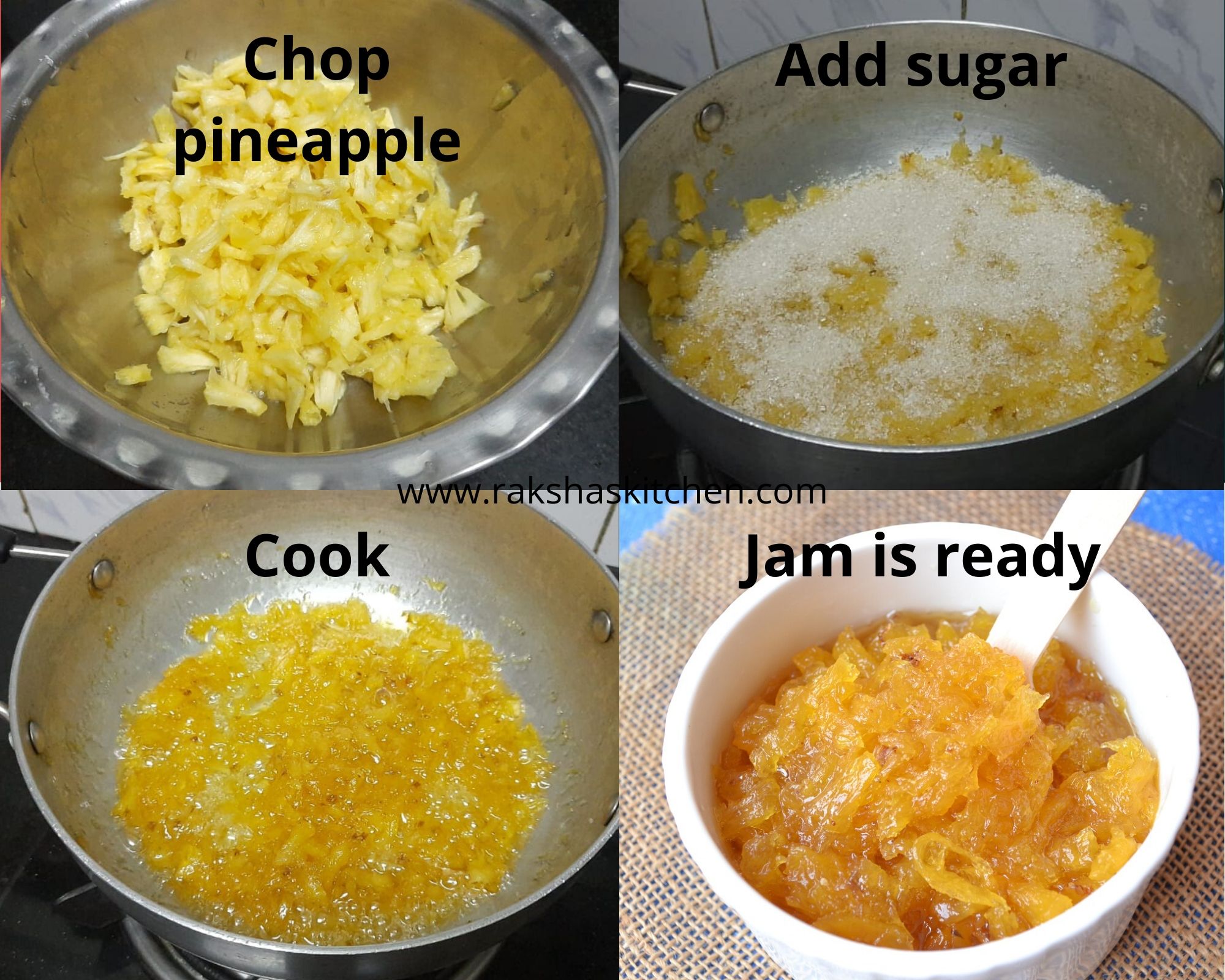 Pineapple Jam Ansacho Halwo Video Recipe Raksha S Kitchen