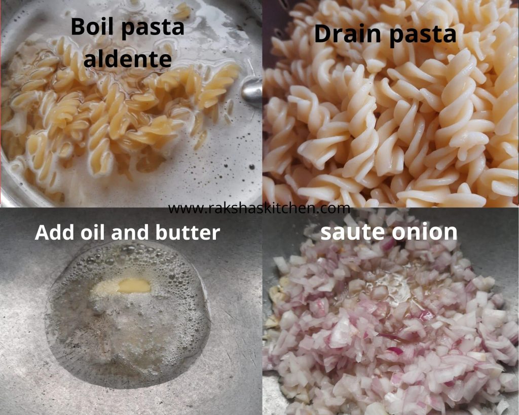 Steps to make easy pasta with tomato