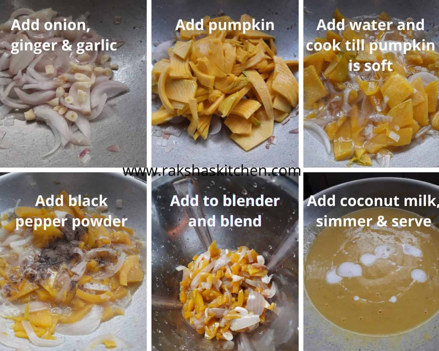 Pumpkin Soup With Coconut Milk Raksha's Kitchen