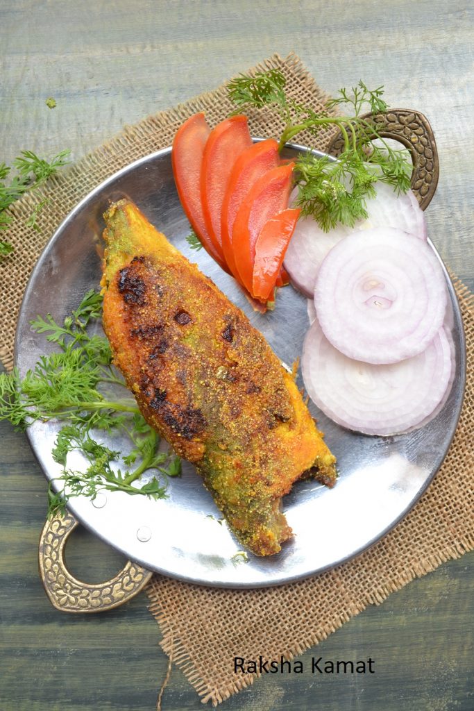 Tangy spicy stuffed mackerel