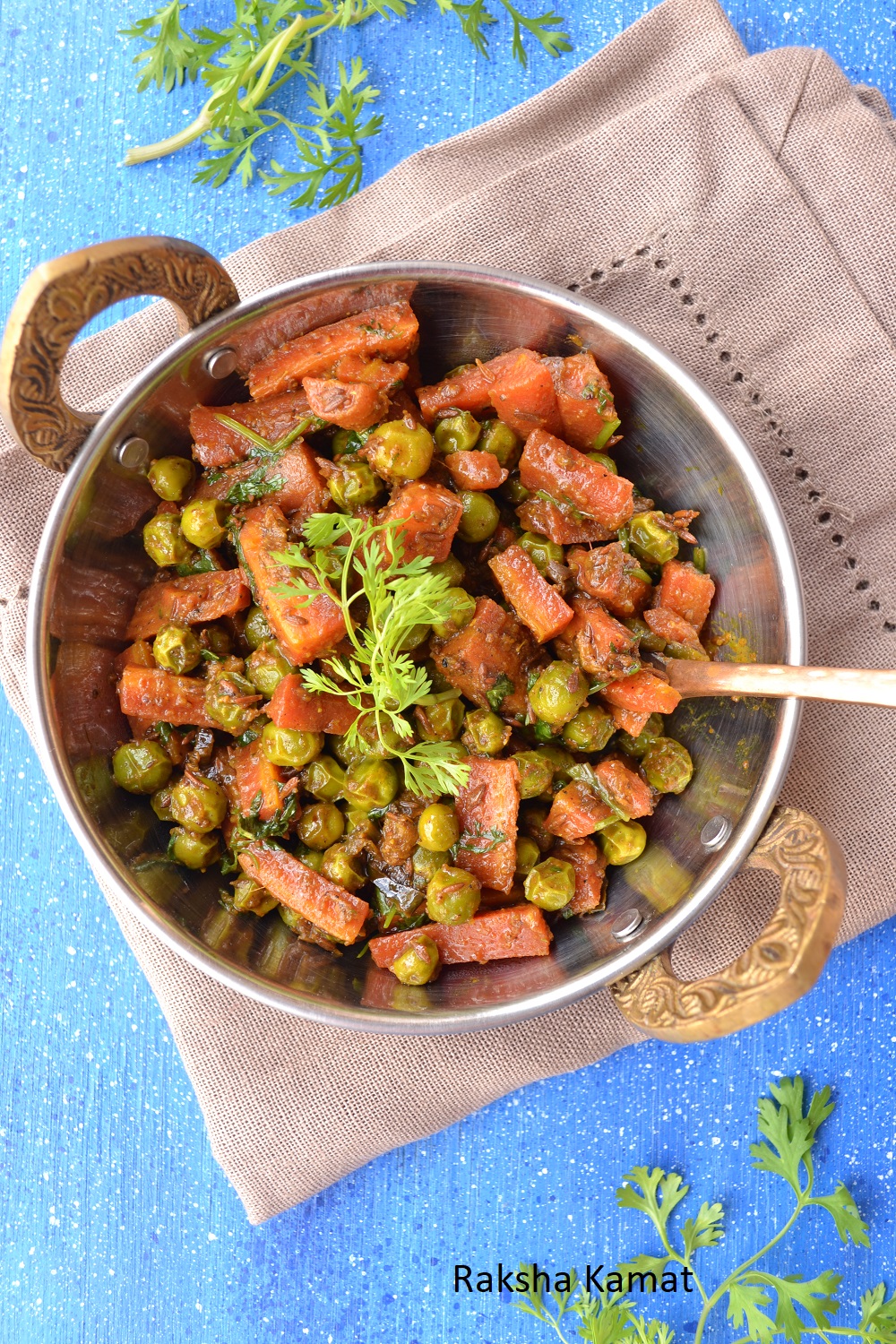 Gajar Matar Sabzi Carrot Peas Stir Fry Raksha's Kitchen