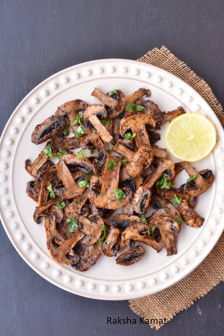 Air Fryer Mushrooms + Video Raksha's Kitchen
