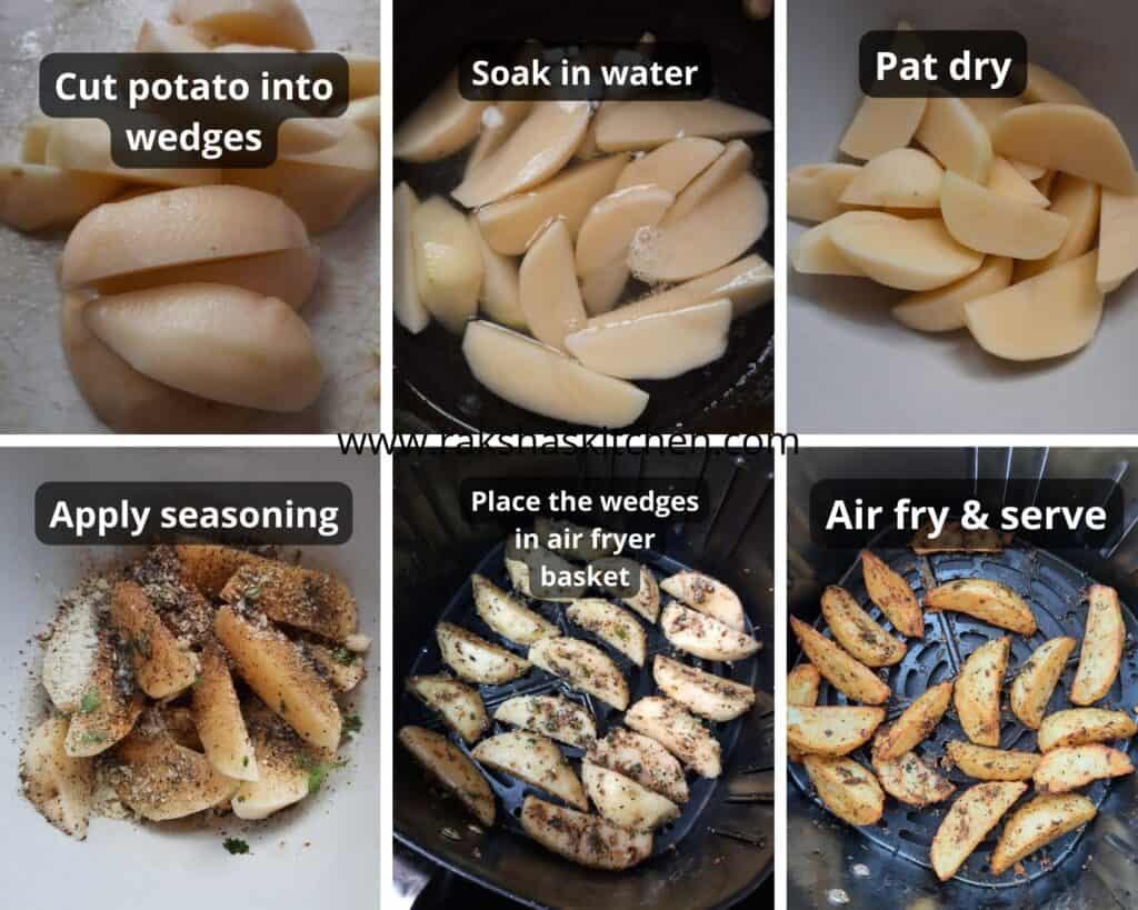 steps to make potato wedges in air fryer