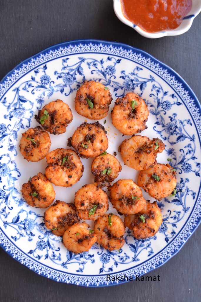 Air fryer shrimps