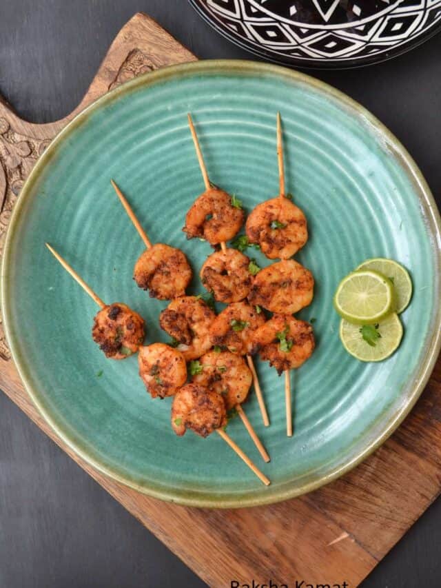 Spicy Grilled Shrimp Skewers (Story) - Raksha's Kitchen