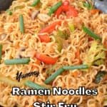 yummy ramen noodles stir fry veg