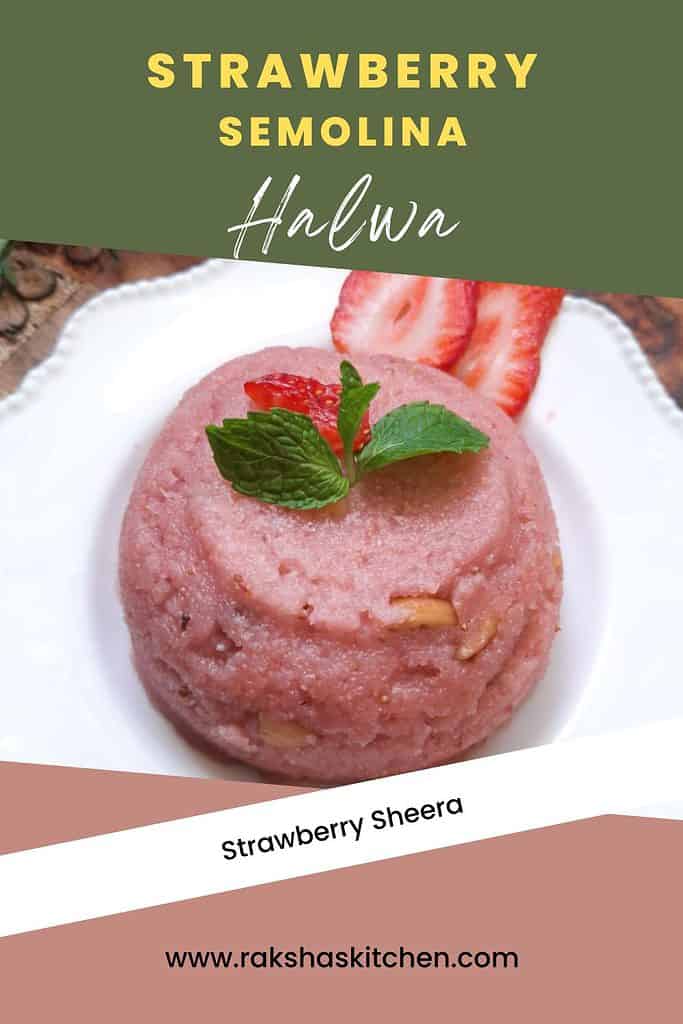 strawberry semolina pudding Indian