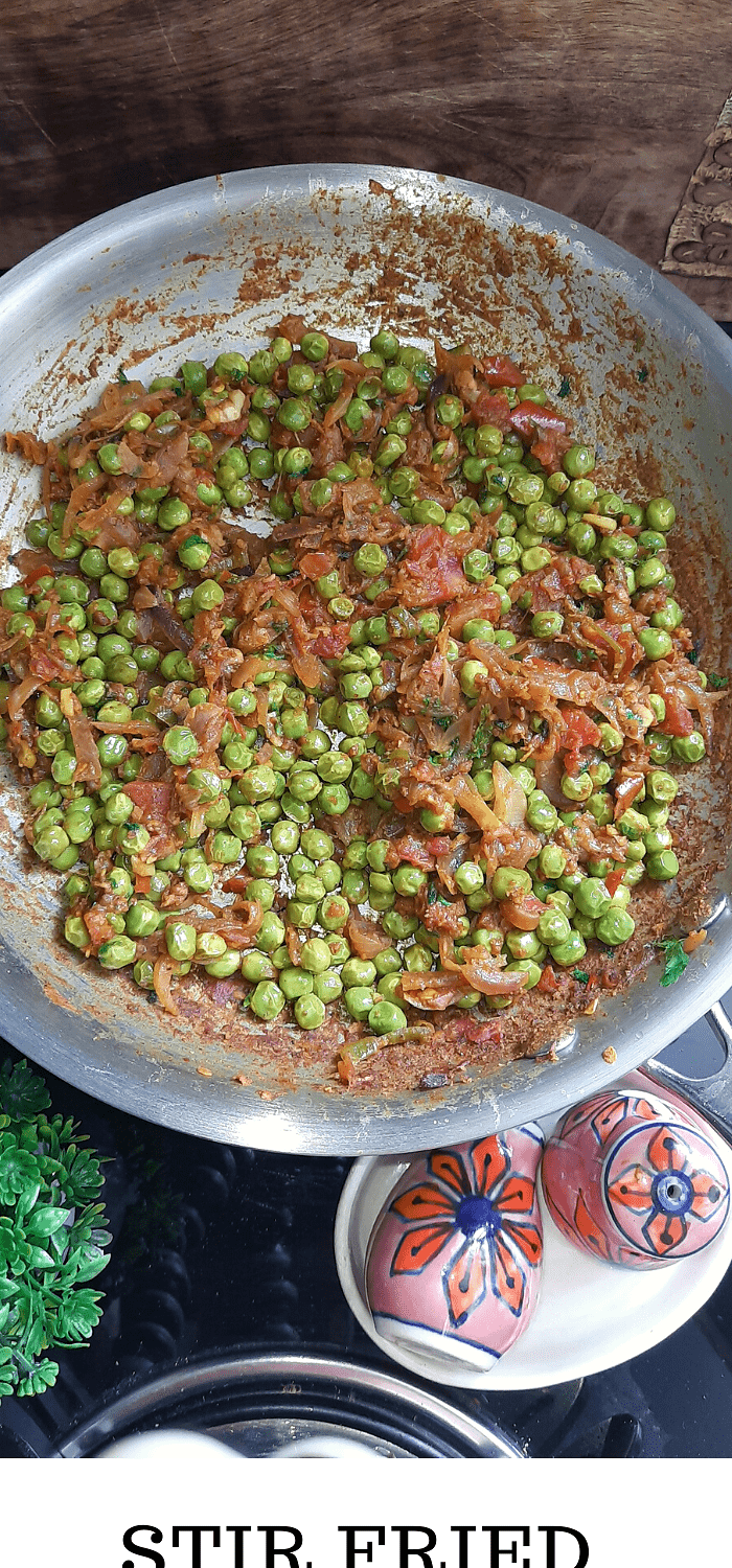 Green Peas Stir Fry Raksha's Kitchen