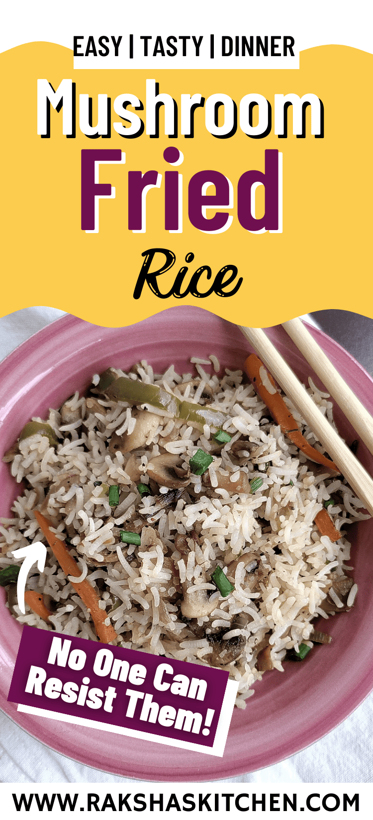 Mushroom Fried Rice - Raksha's Kitchen
