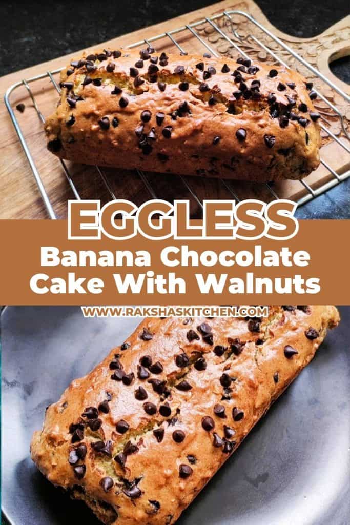 Festive Eggless Banana Chocolate Chip Cake – Cozy Holiday Baking Recipe