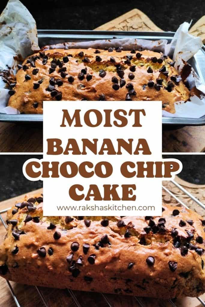 Easy Eggless Banana Choco Chip Cake – Perfect for Holiday Gifting
