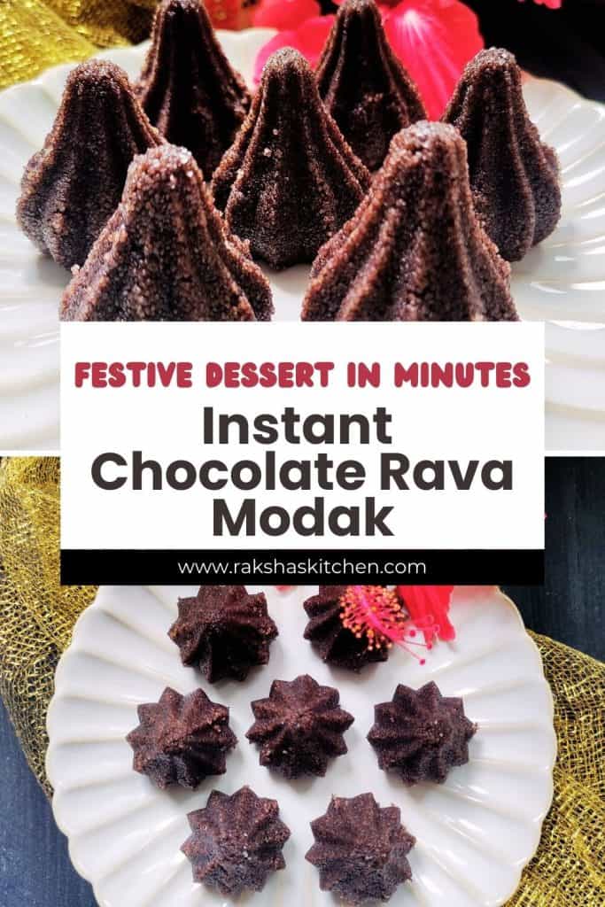 Instant Chocolate Rava Modak | Festive Indian Dessert