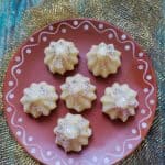 Mava modak on a traditional plate