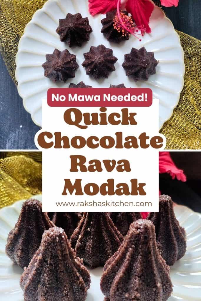 No-Mawa Chocolate Modak Recipe | Ganesh Chaturthi Sweet