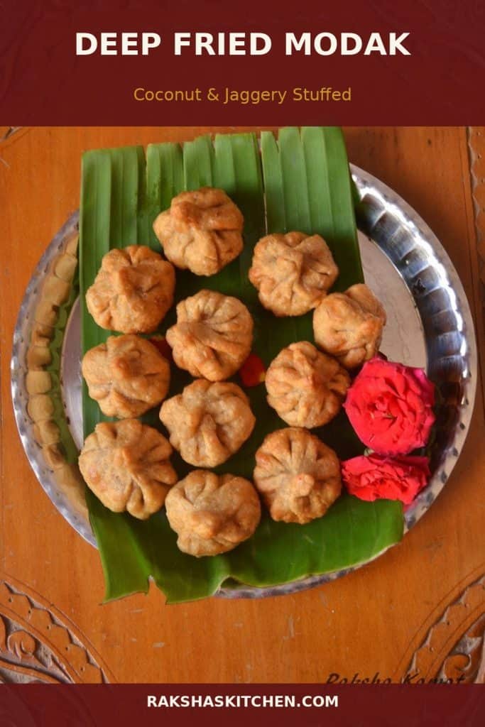 Deep Fried Modak Recipe | Coconut & Jaggery Stuffed