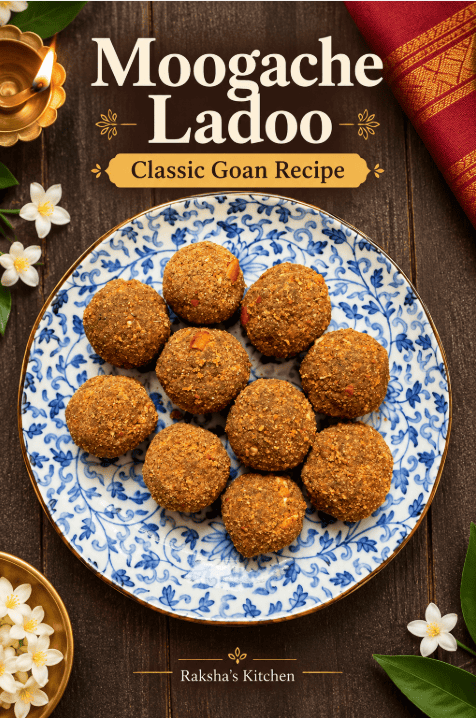 Traditional moong dal ladoo, a healthy Indian sweet made with jaggery