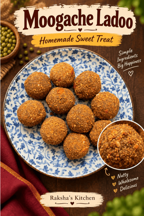 Moongache ladoo, a traditional Maharashtrian festive sweet
