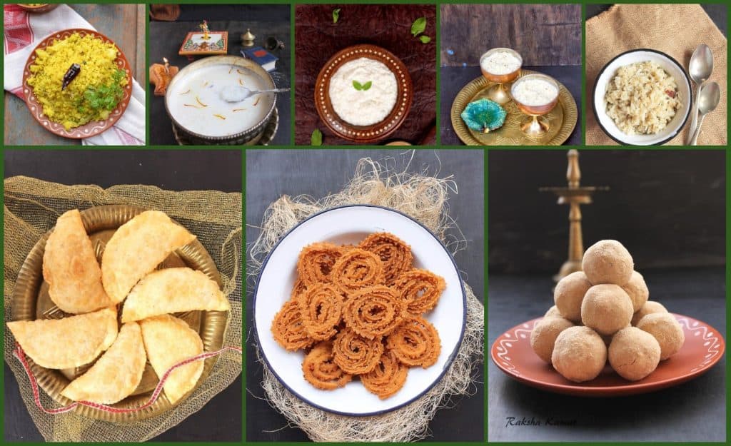 collaege of different types of Goan diwali dishes